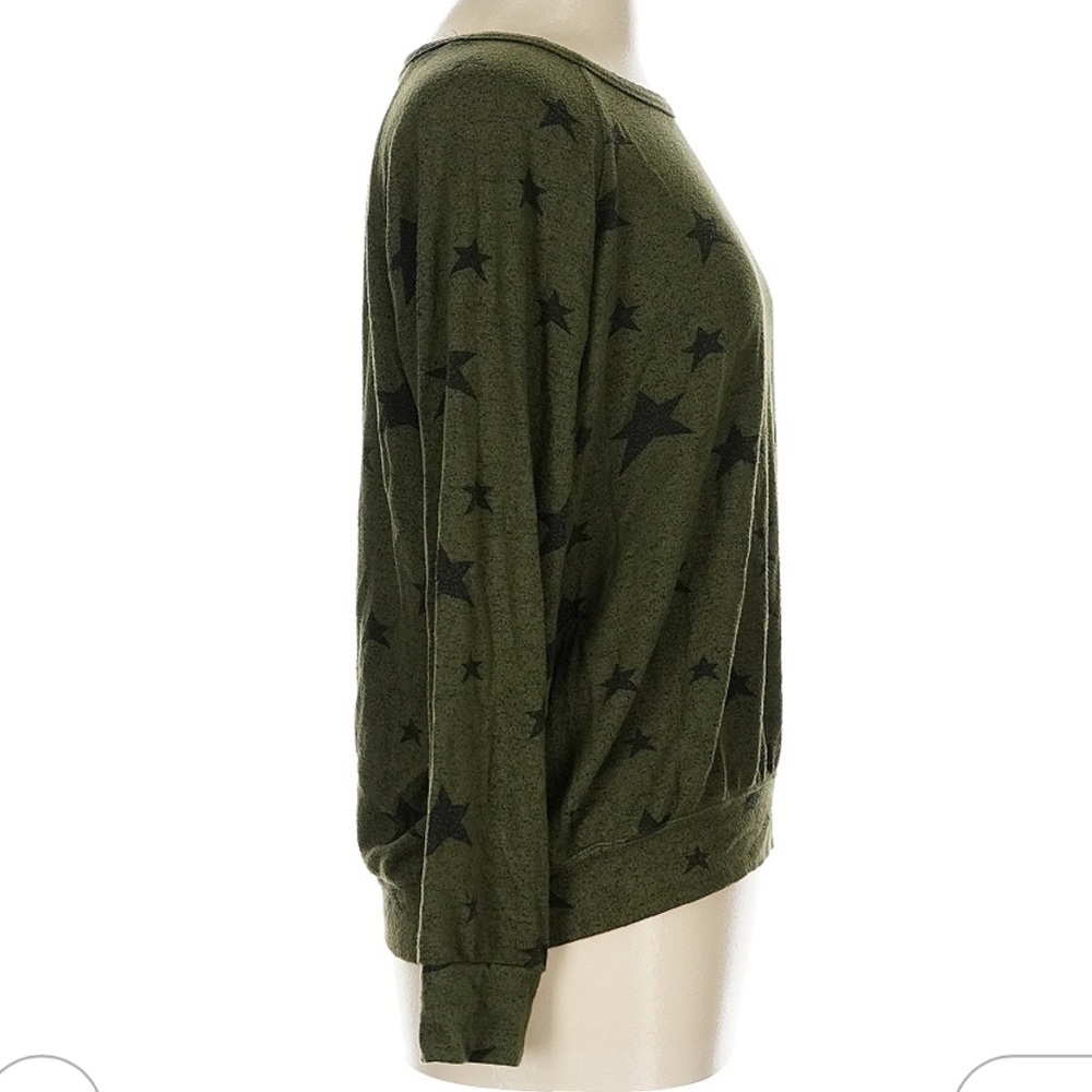 Buffalo David Bitton Green Star Print Top - Picture 3 of 5